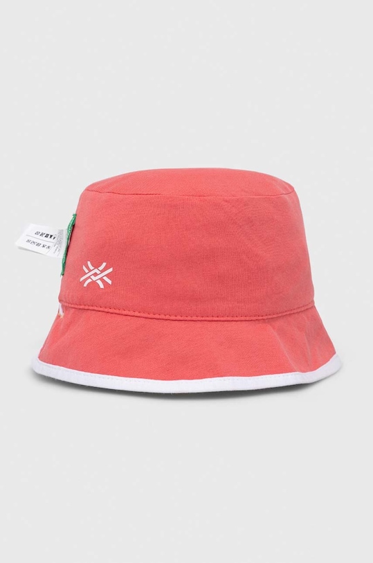 Αναστρέψιμο βαμβακερό παιδικό καπέλο United Colors of Benetton 6GIAGA00O.P.SEASONAL κόκκινο SS23