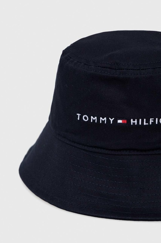 Dječji pamučni šešir Tommy Hilfiger AU0AU01625.PPYX mornarsko plava SS23