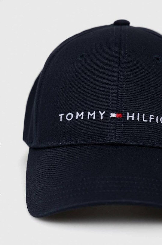Детская хлопковая кепка Tommy Hilfiger AU0AU01667.PPYX тёмно-синий SS23