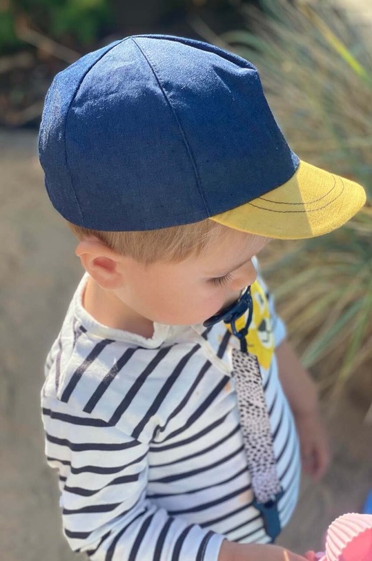 Jamiks caciula de bumbac pentru copii albastru PINOKIO.Nakryc.JLF072.K