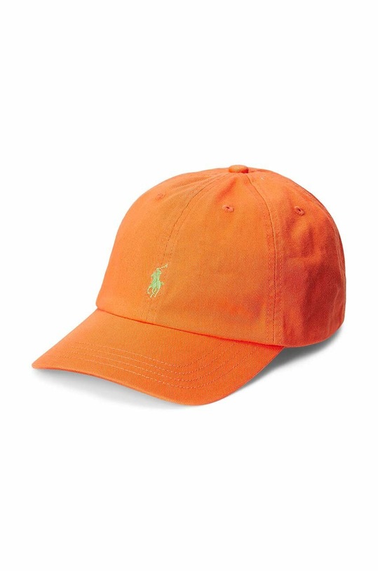Polo Ralph Lauren czapka z daszkiem bawełniana dziecięca bawełna pomarańczowy 323785653042