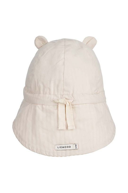 Двусторонняя хлопковая детская шапка Liewood LW17689 бежевый SS25