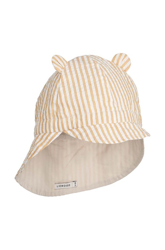 Băieți Liewood șapcă reversibilă din bumbac pentru copii LW17689 bej