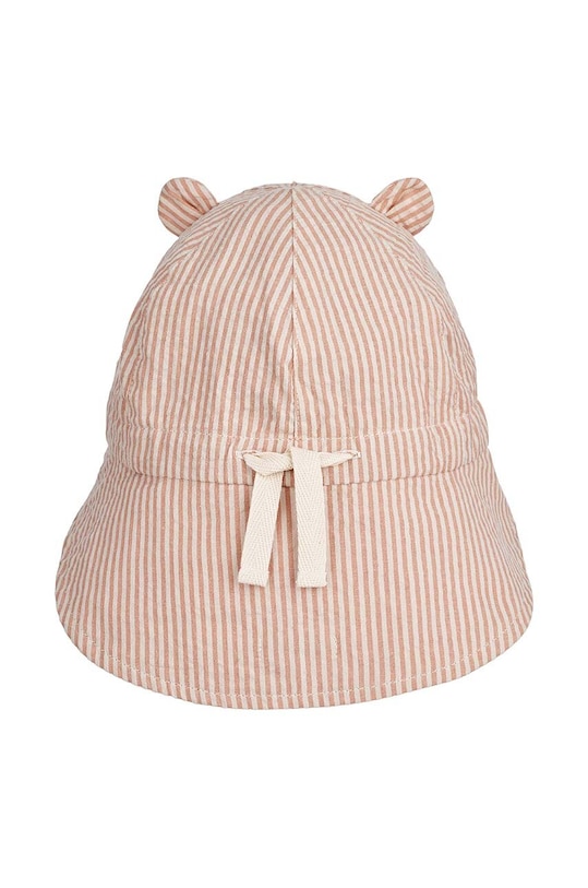 Liewood czapka dwustronna bawełniana dziecięca LW17689 beżowy SS25