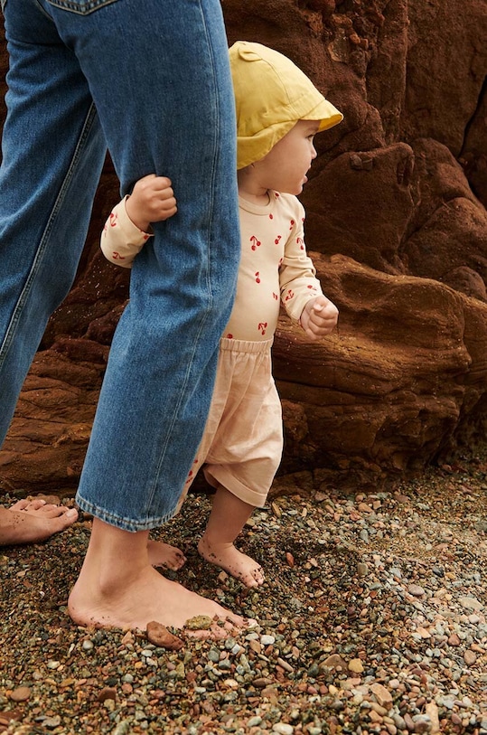 Детская шляпа с примесью льна Liewood LW17695 жёлтый