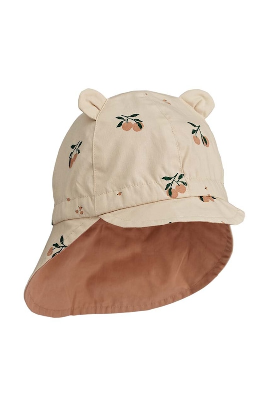 Obojstranná bavlnená čiapka pre deti Liewood jednofarebný oranžová LW17698