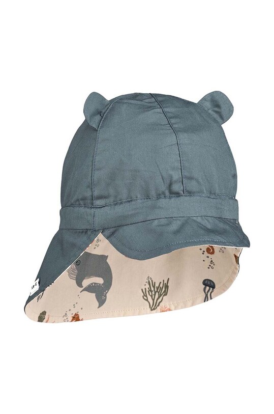 Chłopiec Liewood czapka dwustronna bawełniana dziecięca LW17698 niebieski