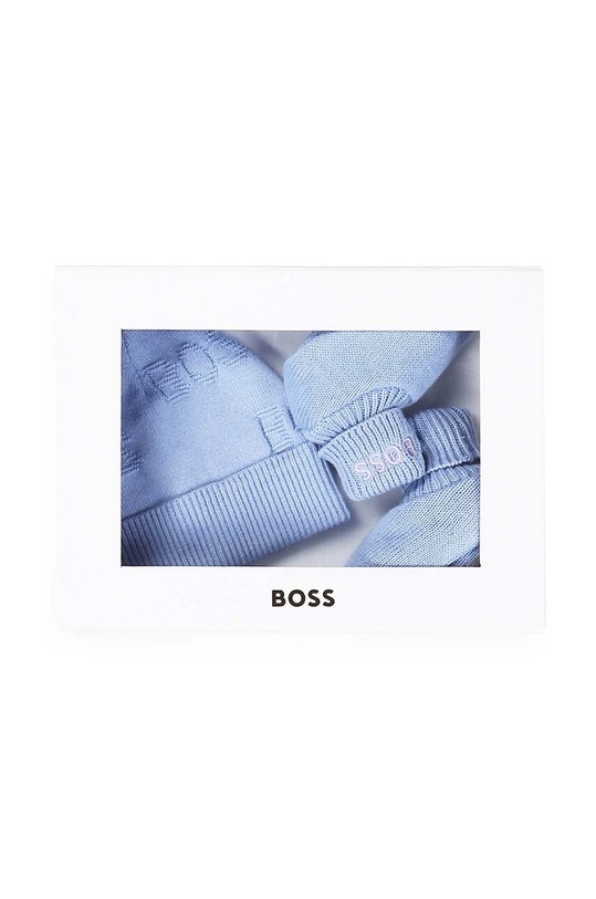 BOSS komplet bawełniany niemowlęcy niebieski J98421
