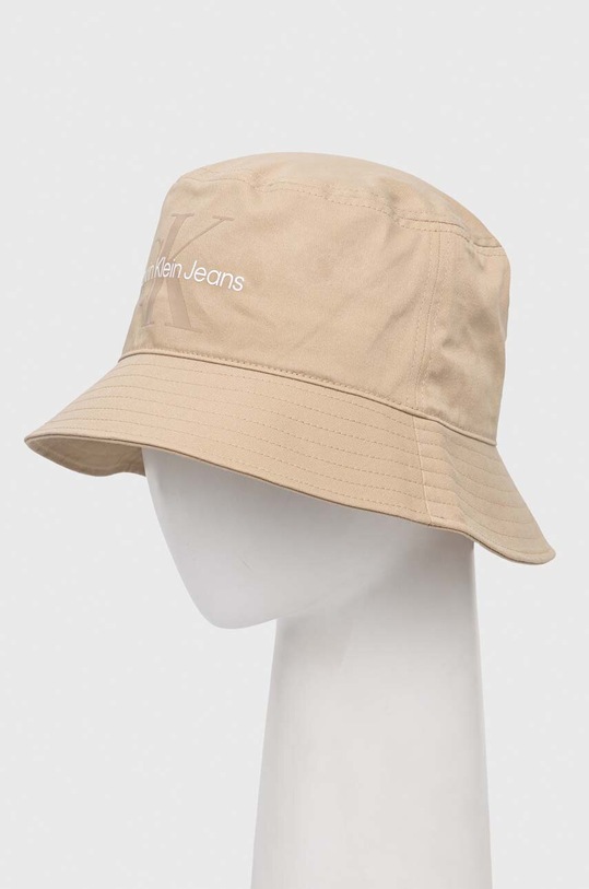 Bavlněná čepice Calvin Klein Jeans bavlna béžová K50K510185.PPYX
