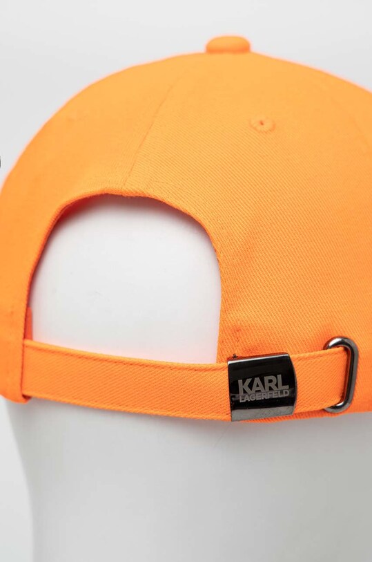 Akcesoria Karl Lagerfeld czapka z daszkiem 531130.805616 pomarańczowy
