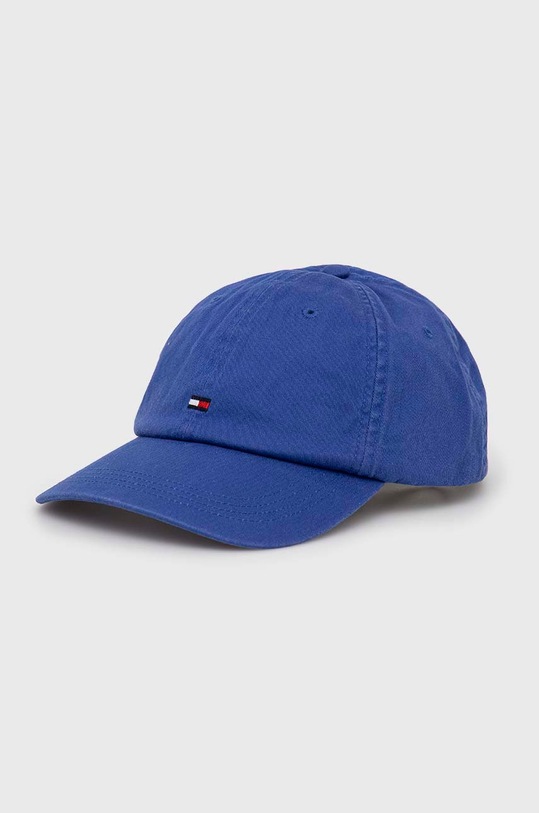 Βαμβακερό καπέλο του μπέιζμπολ Tommy Hilfiger βαμβάκι μπλε AM0AM10530.PPYX