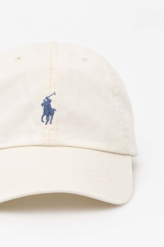 Бавовняна бейсболка Polo Ralph Lauren 710667709 бежевий SS25