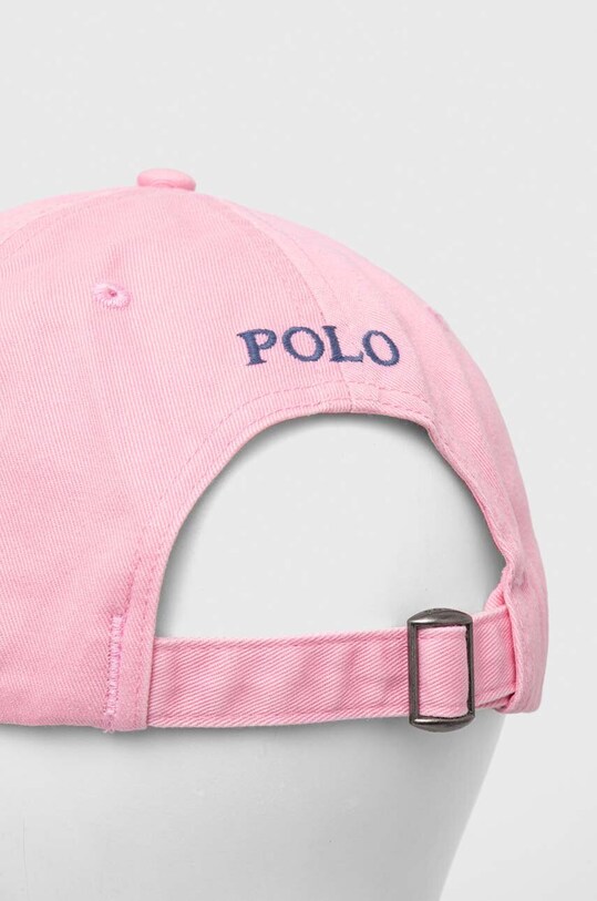 Αξεσουάρ Βαμβακερό καπέλο του μπέιζμπολ Polo Ralph Lauren 710667709 ροζ