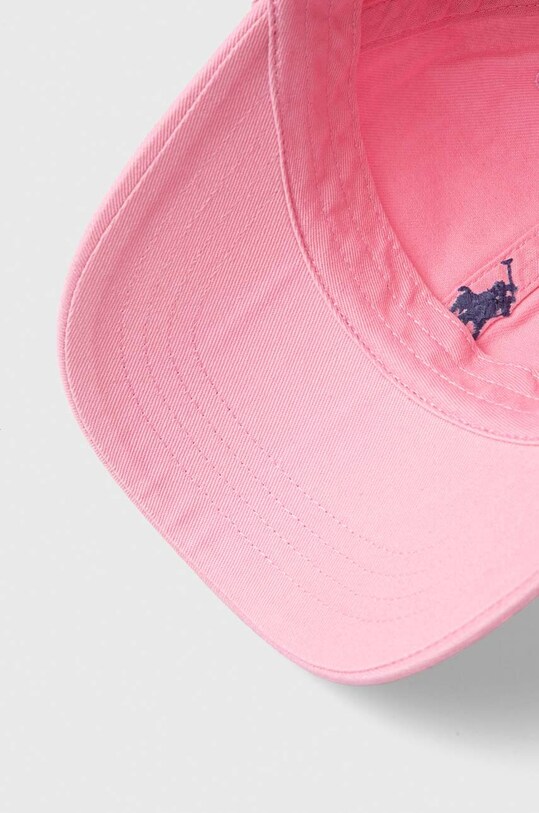 Βαμβακερό καπέλο του μπέιζμπολ Polo Ralph Lauren ροζ 710667709