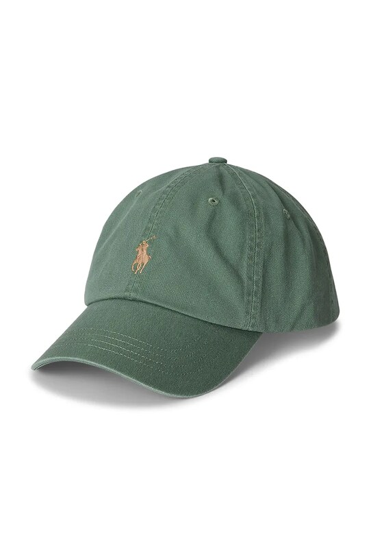 Polo Ralph Lauren șapcă de baseball din bumbac uni verde 710667709