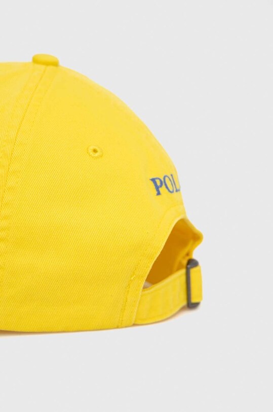 Βαμβακερό καπέλο του μπέιζμπολ Polo Ralph Lauren 710667709 κίτρινο SS25