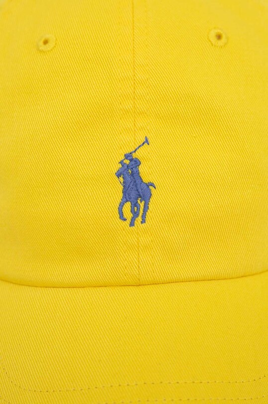 Αξεσουάρ Βαμβακερό καπέλο του μπέιζμπολ Polo Ralph Lauren 710667709 κίτρινο
