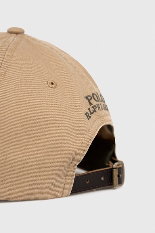 Bavlněná baseballová čepice Polo Ralph Lauren 710891327 béžová SS23