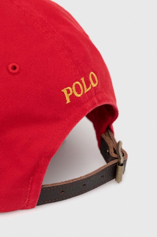 Αξεσουάρ Βαμβακερό καπέλο του μπέιζμπολ Polo Ralph Lauren 710892530 κόκκινο