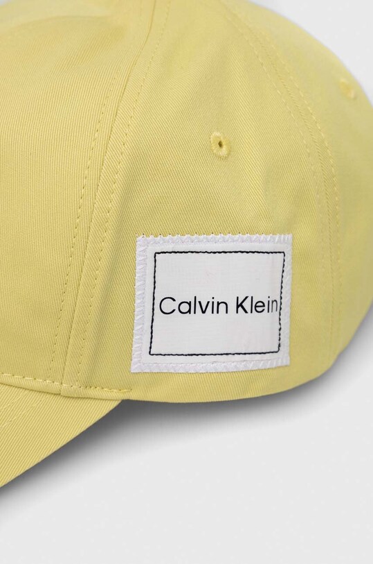 Calvin Klein czapka z daszkiem bawełniana żółty K50K510332.PPYX