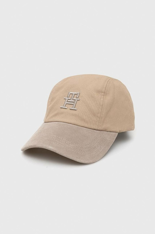 Bavlněná baseballová čepice Tommy Hilfiger bavlna béžová AM0AM10873.PPYX
