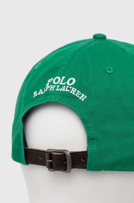 Αξεσουάρ Βαμβακερό καπέλο του μπέιζμπολ Polo Ralph Lauren 710900274 πράσινο