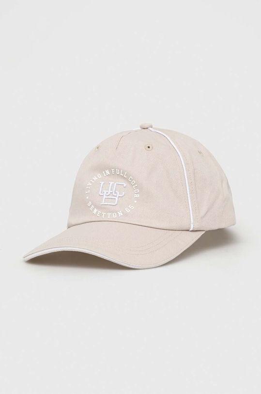 Bavlněná baseballová čepice United Colors of Benetton bavlna béžová 6G1PUA00G.77T