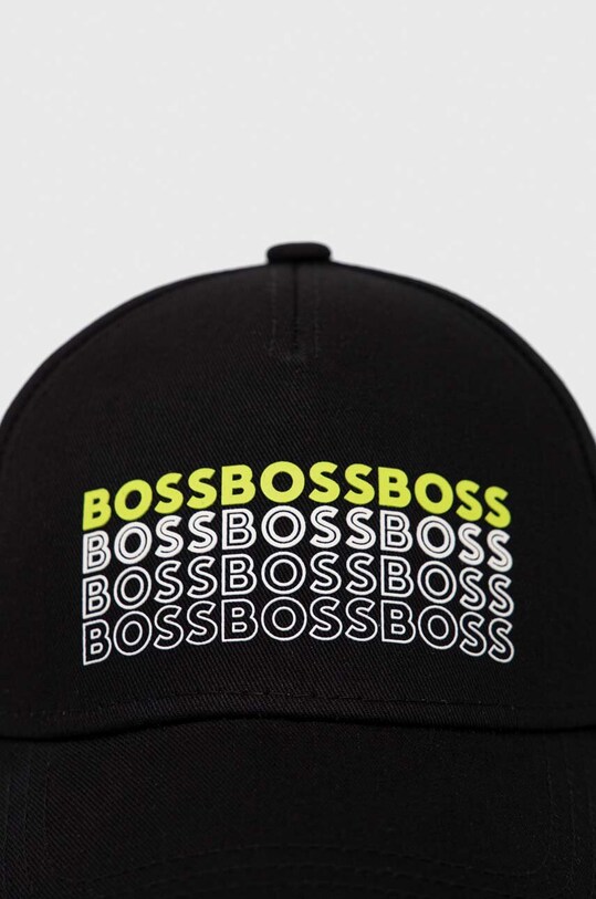 BOSS czapka z daszkiem bawełniana BOSS GREEN 50489491 czarny SS23