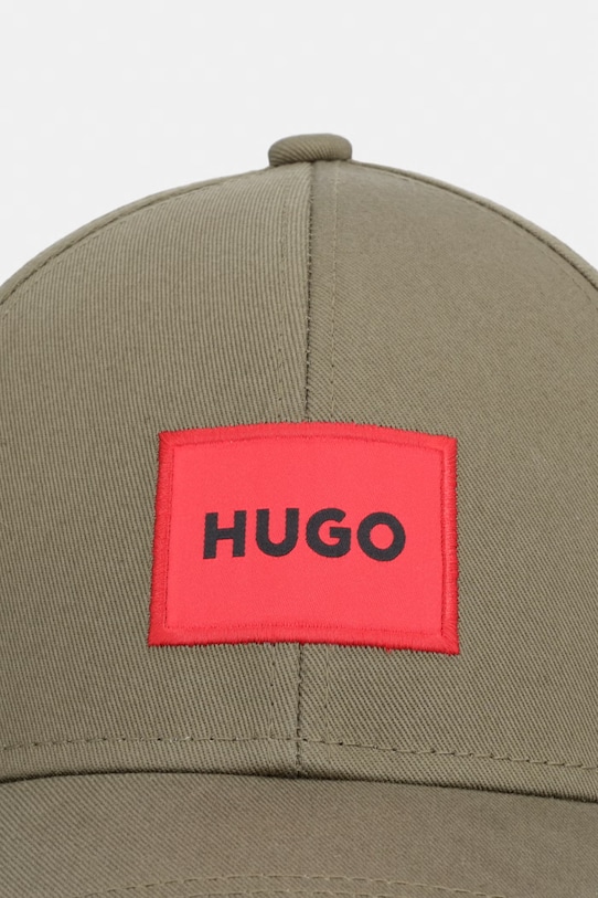 HUGO czapka z daszkiem bawełniana Men-X 581-RL 50492745 zielony AA00