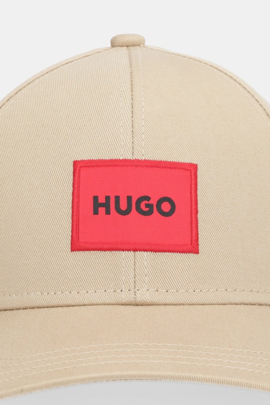 HUGO czapka z daszkiem bawełniana 50492745 beżowy AA00
