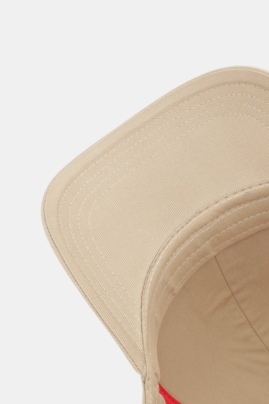 HUGO czapka z daszkiem bawełniana beżowy 50492745