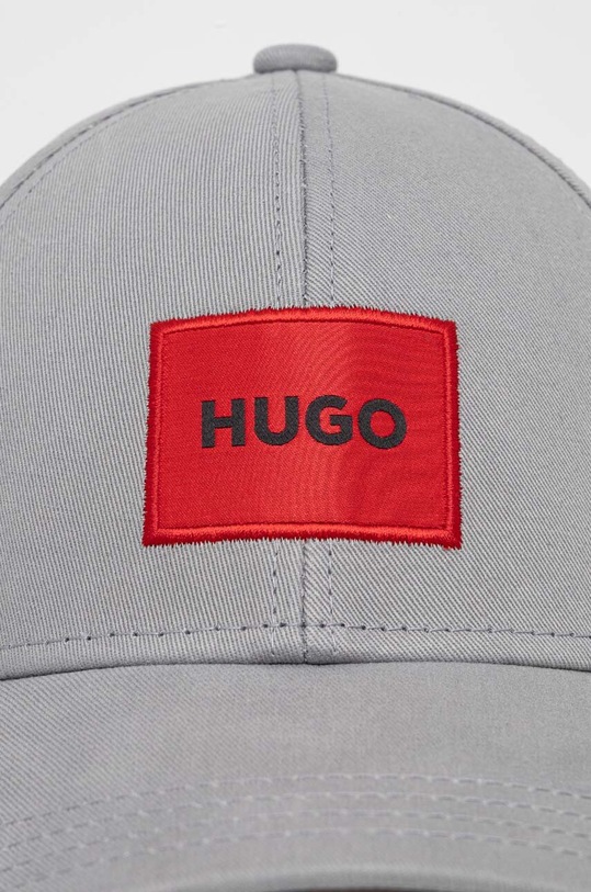 HUGO czapka z daszkiem bawełniana 50492745 szary AA00