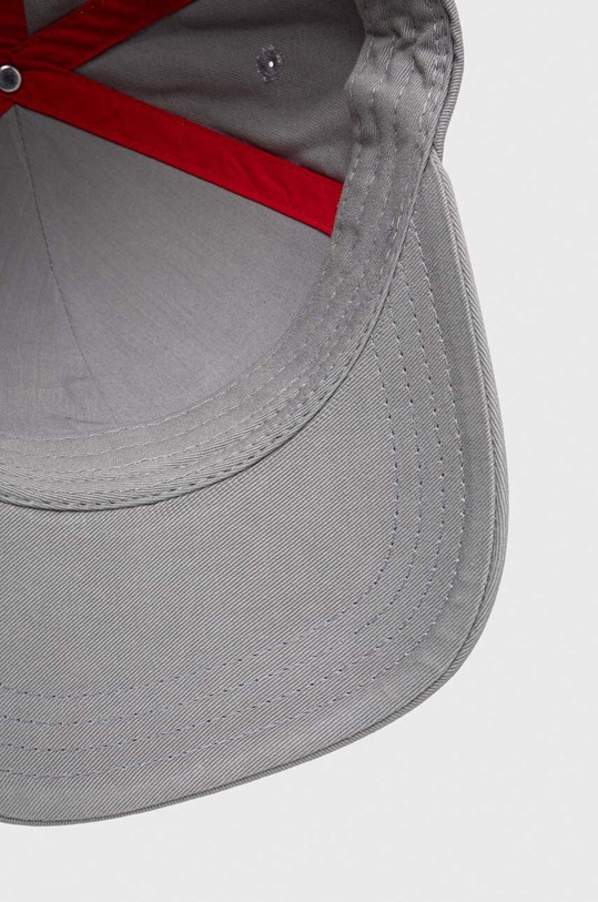 HUGO czapka z daszkiem bawełniana szary 50492745