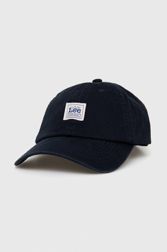 Lee czapka z daszkiem bawełniana aplikacja granatowy LP6704HY