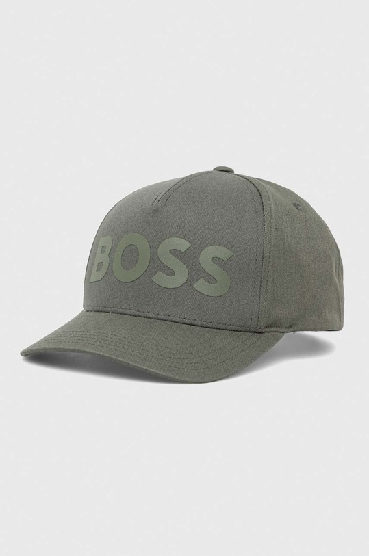 Bavlněná baseballová čepice BOSS bavlna zelená 50490382