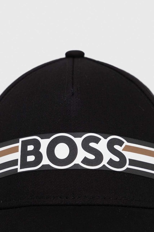 BOSS czapka z daszkiem bawełniana 50492171 czarny SS23