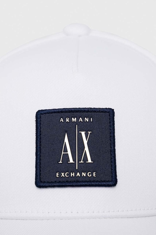 Akcesoria Armani Exchange czapka z daszkiem bawełniana 954219.CC812 biały