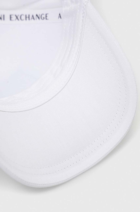 Armani Exchange czapka z daszkiem bawełniana biały 954219.CC812
