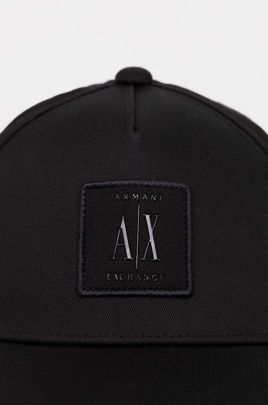 Armani Exchange czapka z daszkiem bawełniana 954219.CC812 czarny AW23