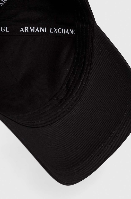 Armani Exchange czapka z daszkiem bawełniana czarny 954219.CC812
