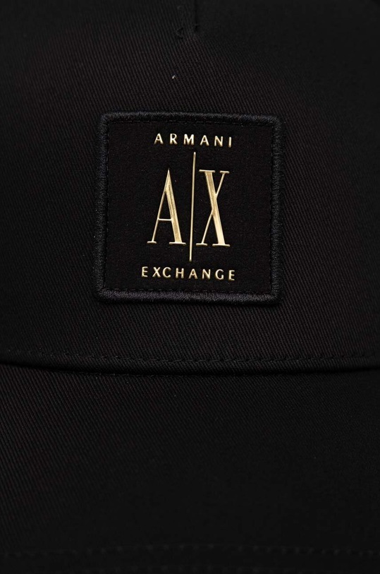 Armani Exchange czapka z daszkiem bawełniana 954219.CC812 czarny AW23