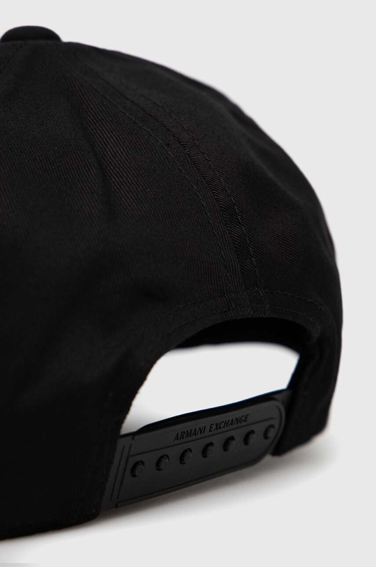 Akcesoria Armani Exchange czapka z daszkiem bawełniana 954219.CC812 czarny
