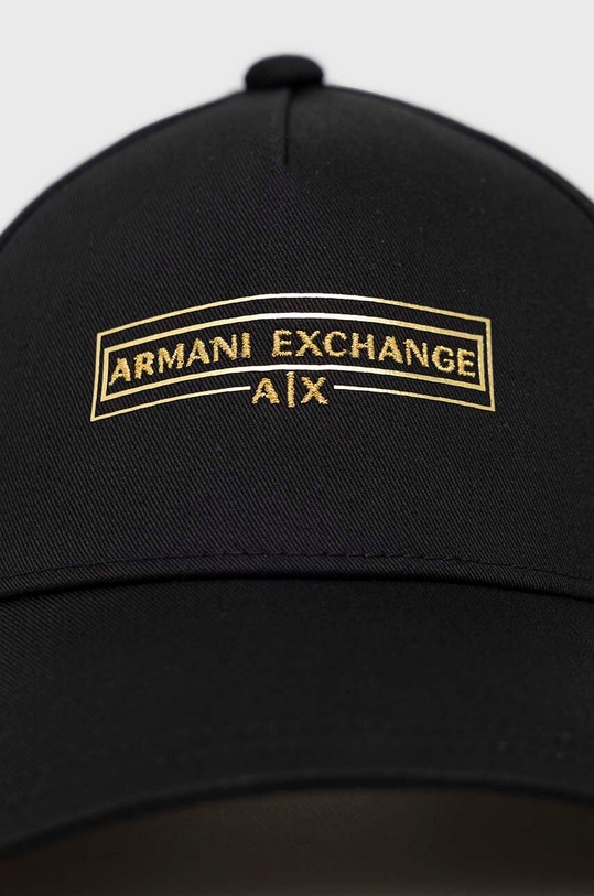 Armani Exchange czapka z daszkiem bawełniana 954221.3R119 czarny SS23