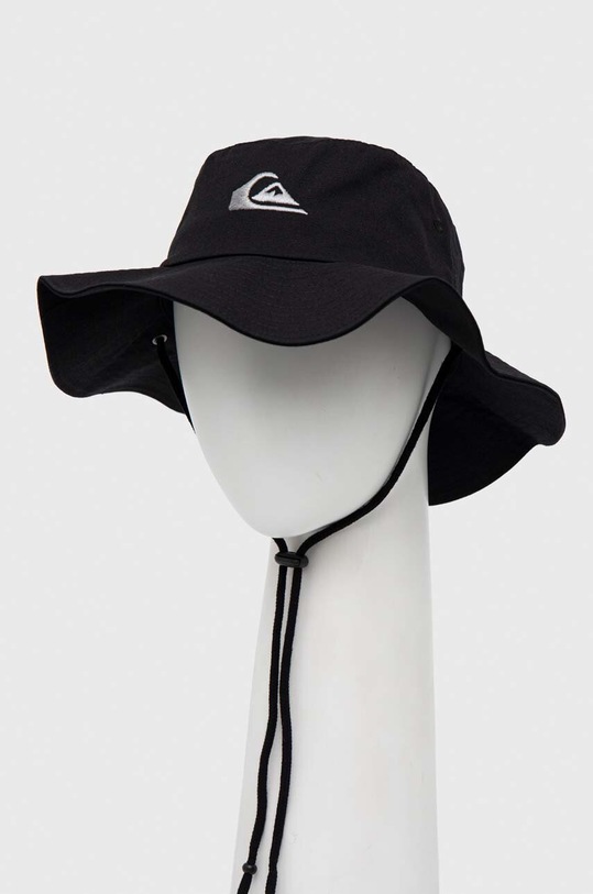 Quiksilver kapelusz bawełniany aplikacja czarny AQYHA03314