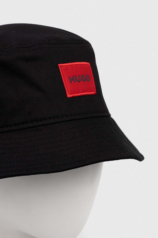 Βαμβακερό καπέλο HUGO 50491489 μαύρο SS23