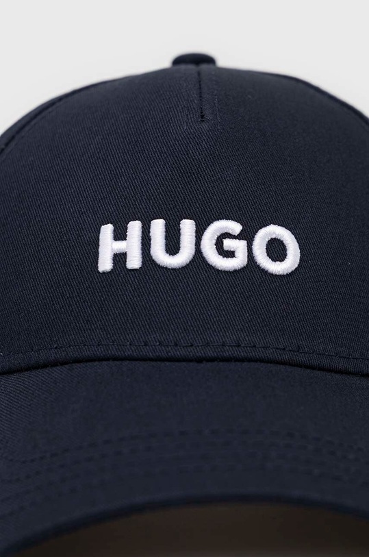 HUGO czapka z daszkiem bawełniana 50491521 granatowy SS23