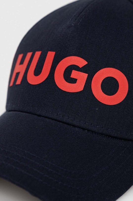 Akcesoria HUGO czapka z daszkiem bawełniana 50491522 granatowy