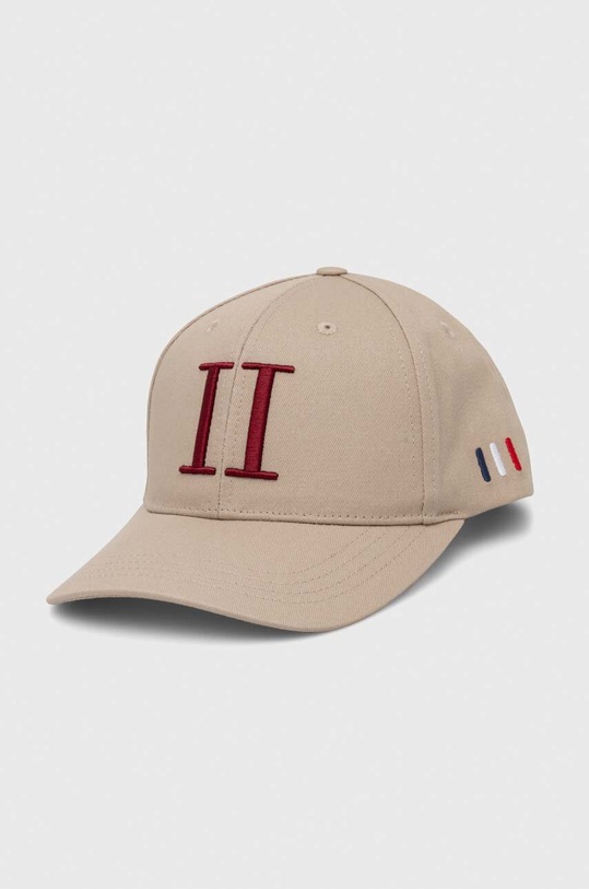 Les Deux czapka z daszkiem bawełniana aplikacja beżowy LDM702043.