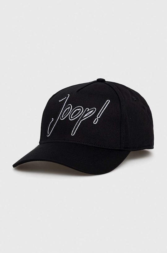 Joop! czapka z daszkiem bawełniana nadruk czarny 30035396