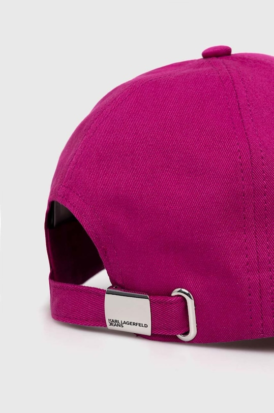 Kiegészítők Karl Lagerfeld Jeans pamut baseball sapka 231J3401 rózsaszín